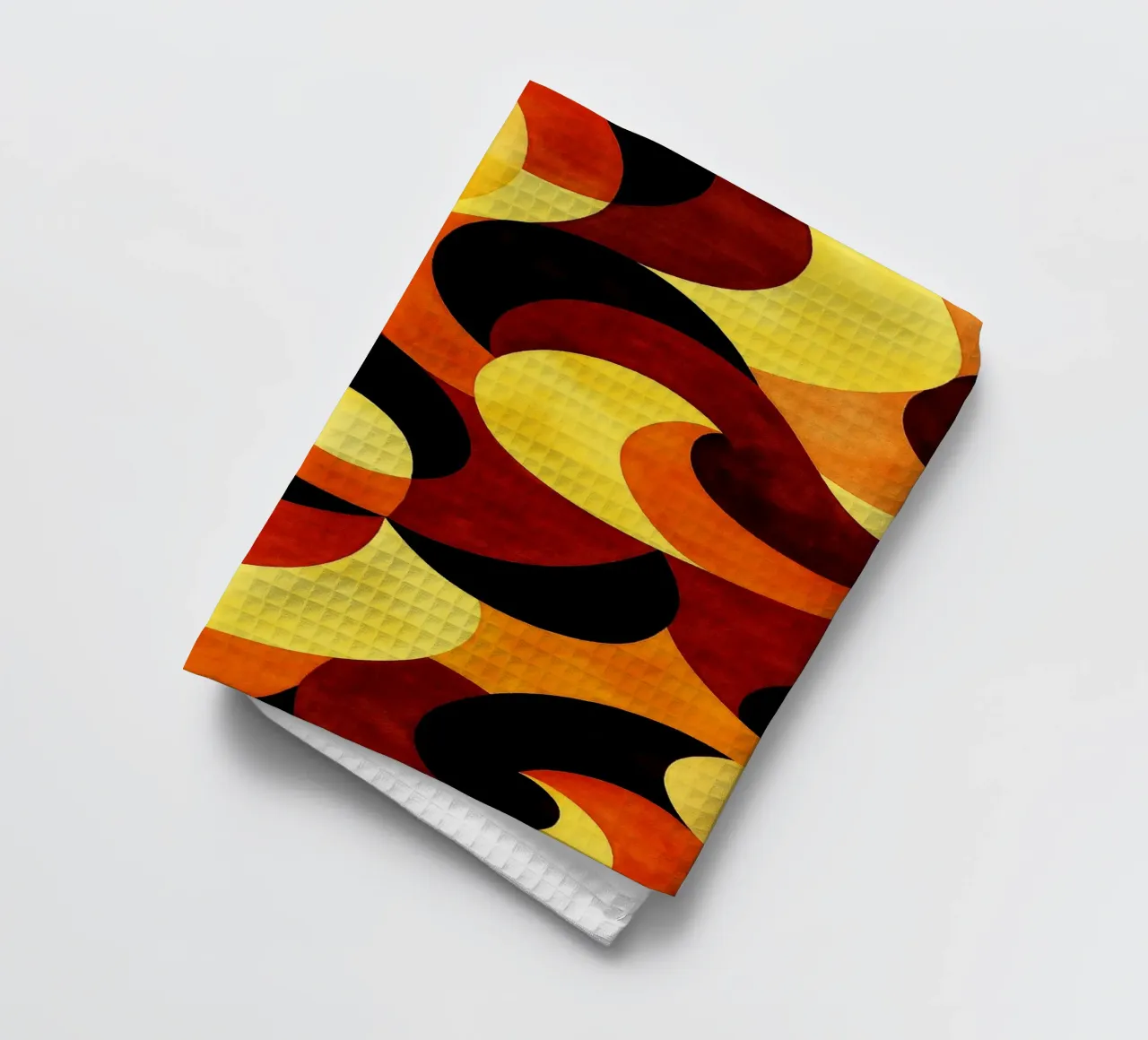 Wave Circle Modern Abstract Art torchon de Bulaxtims