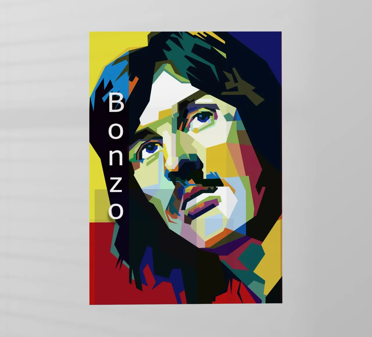 John Bonham Led Zeppelin Rock Blues WPAP Trending Now pellicola backlit da Artkreator