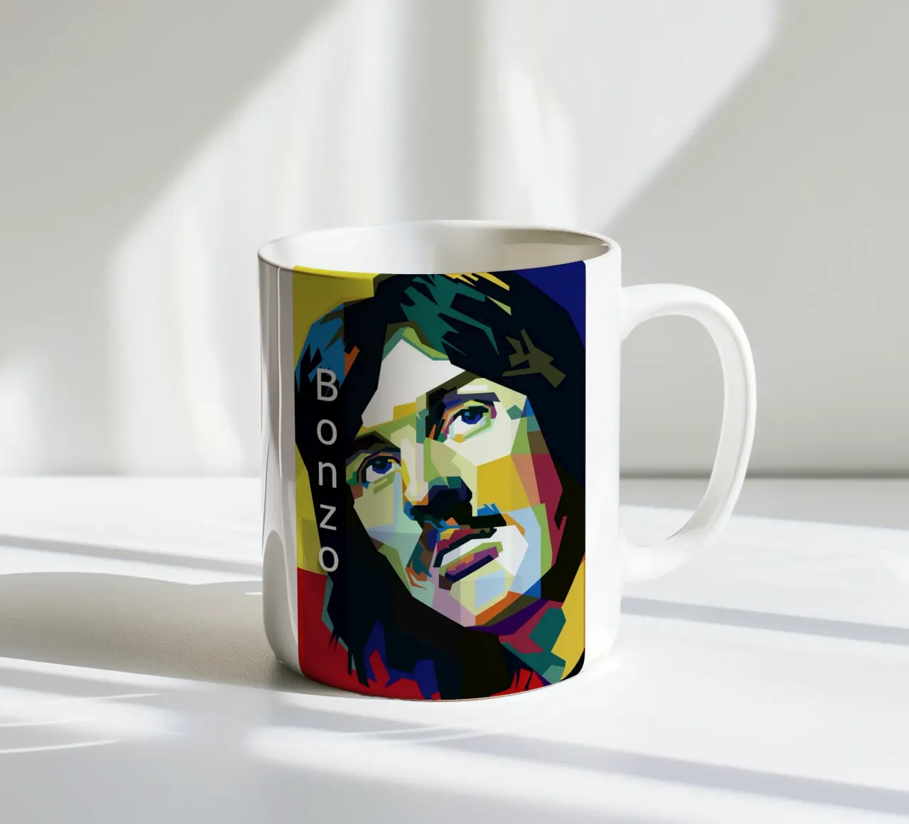 John Bonham Led Zeppelin Rock Blues WPAP Trending Now tazza in ceramica da Artkreator