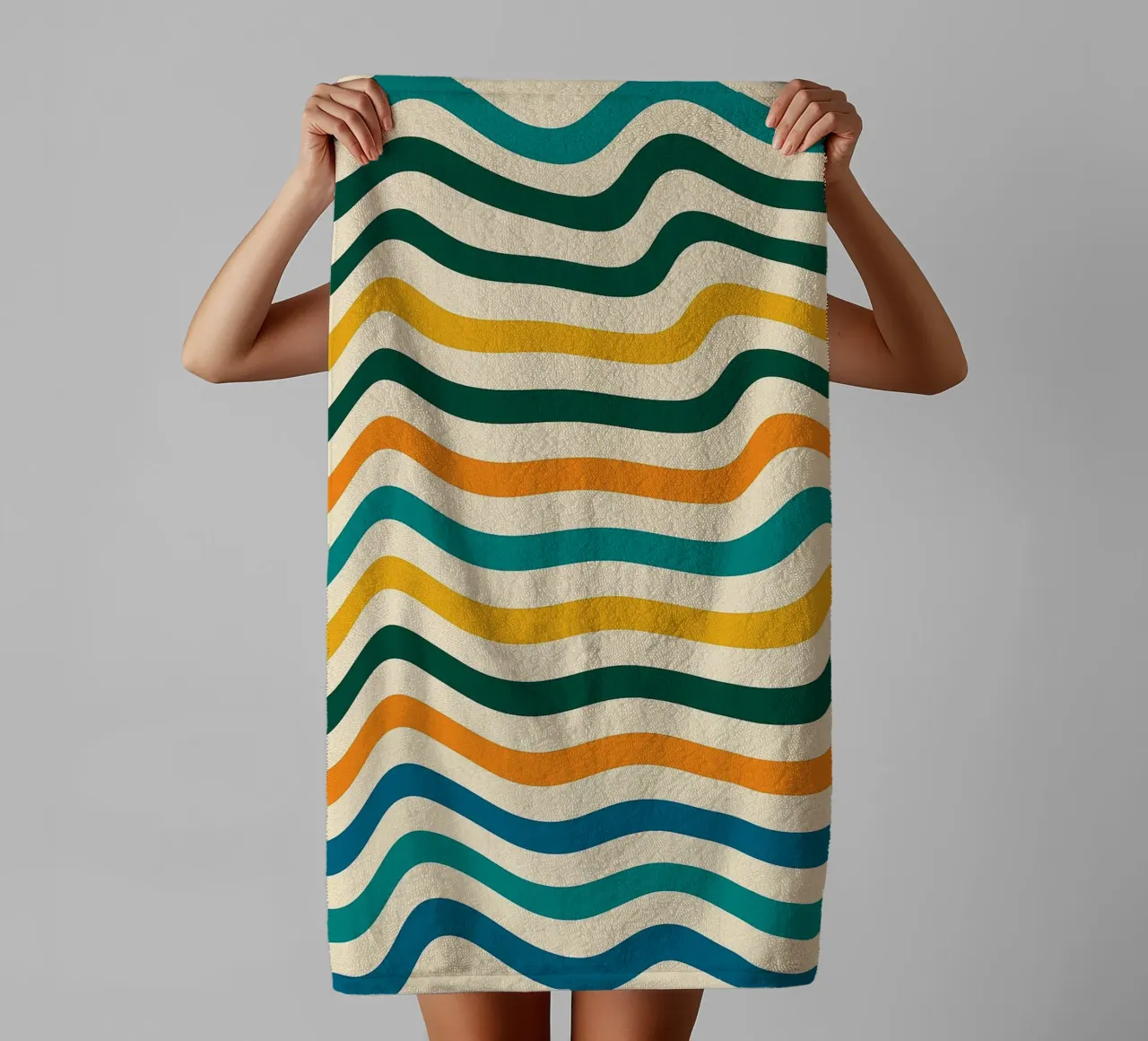 Wive Line Modern Abstract Design towel by Bulaxtims