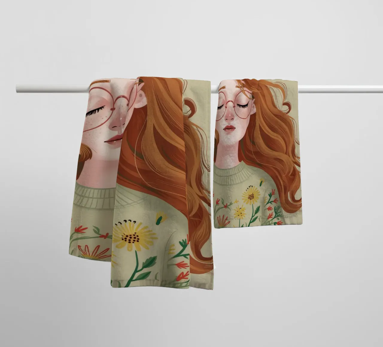 Sereno Prato Reverie asciugamano da bagno da Aether Brush