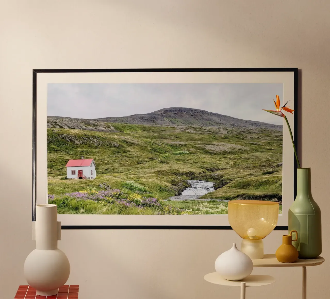 Hornstrandir, Islanda, motivo 1 poster con telaio in legno da ZAMART - Fotografie