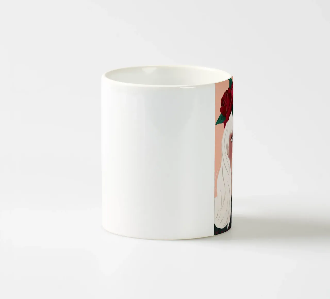 Reverie della rosa cremisi tazza in ceramica da Aether Brush