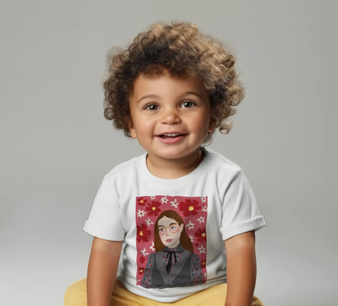 Crimson Floral Vision baby t-shirt by Aether Brush