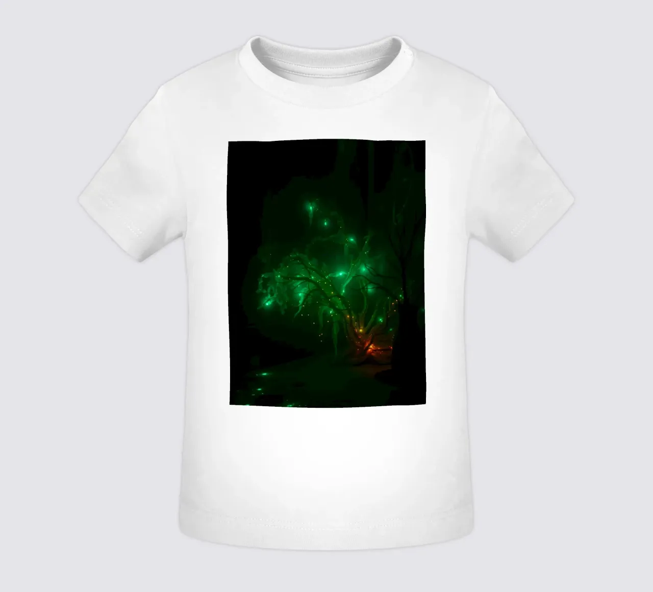 green abstract design creating an enchanting atmosphere baby t-shirt by DesignDoodle