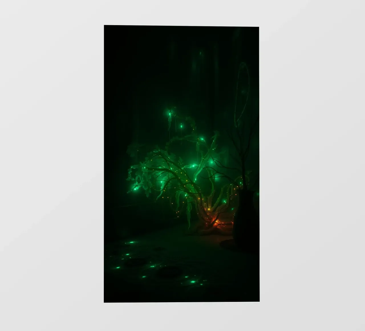 green abstract design creating an enchanting atmosphere photo wallpaper by DesignDoodle
