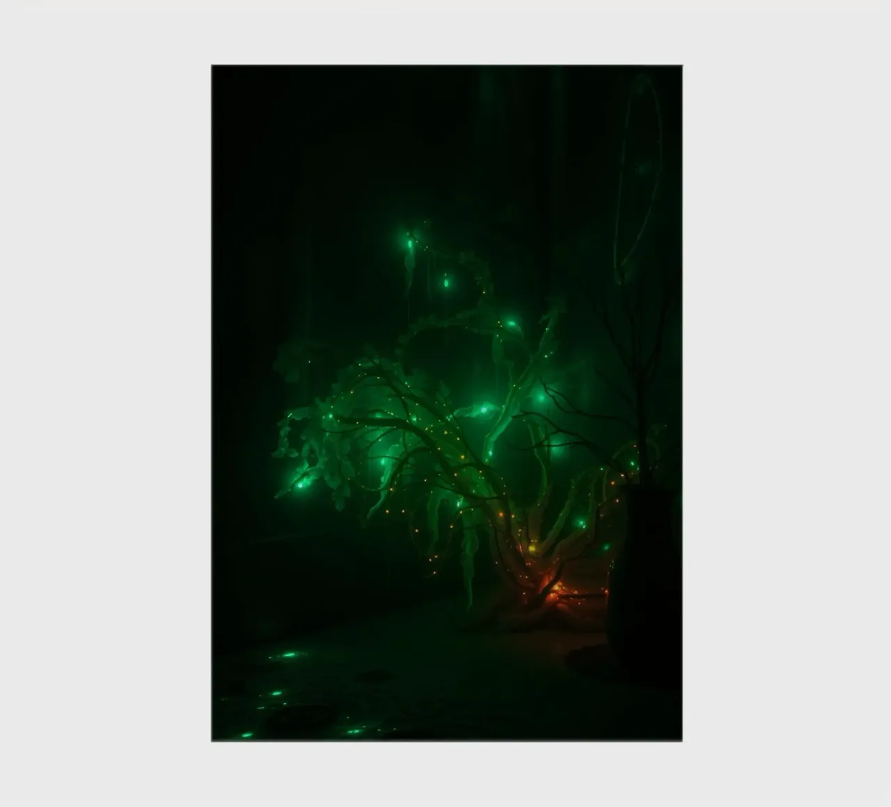 green abstract design creating an enchanting atmosphere notebook by DesignDoodle