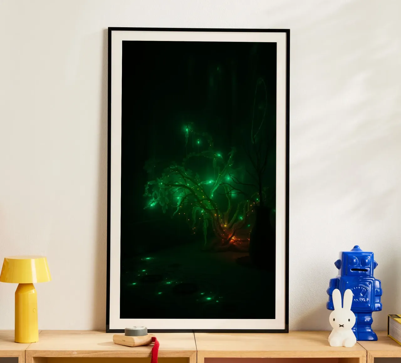 green abstract design creating an enchanting atmosphere hahnemühle by DesignDoodle