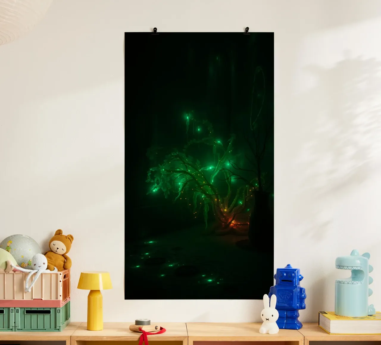 green abstract design creating an enchanting atmosphere hahnemühle by DesignDoodle