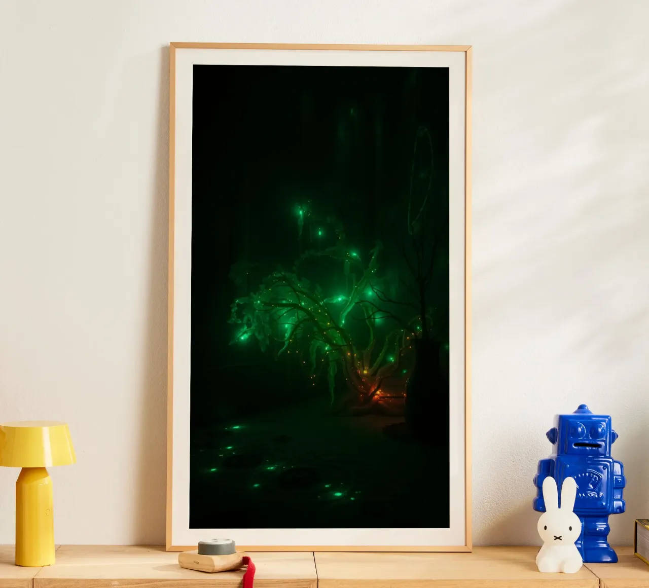 green abstract design creating an enchanting atmosphere hahnemühle by DesignDoodle