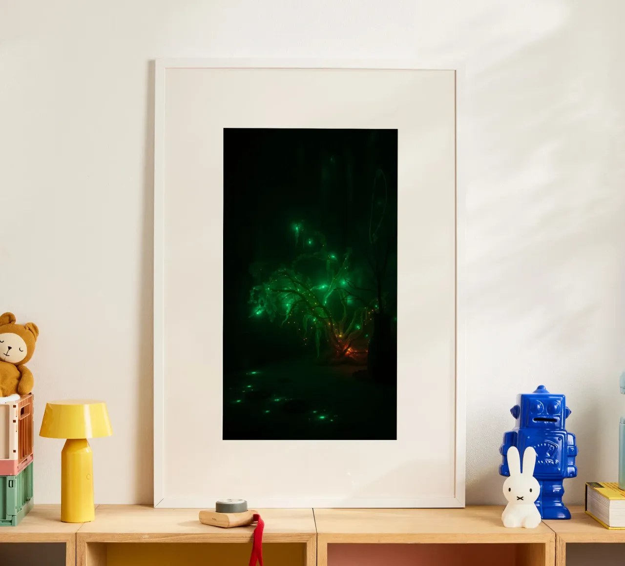 green abstract design creating an enchanting atmosphere hahnemühle by DesignDoodle