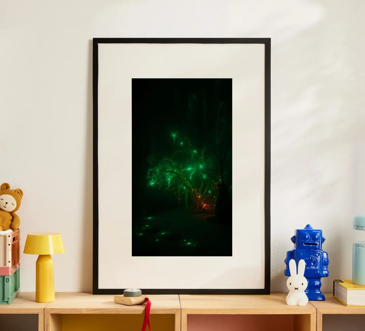 green abstract design creating an enchanting atmosphere hahnemühle by DesignDoodle