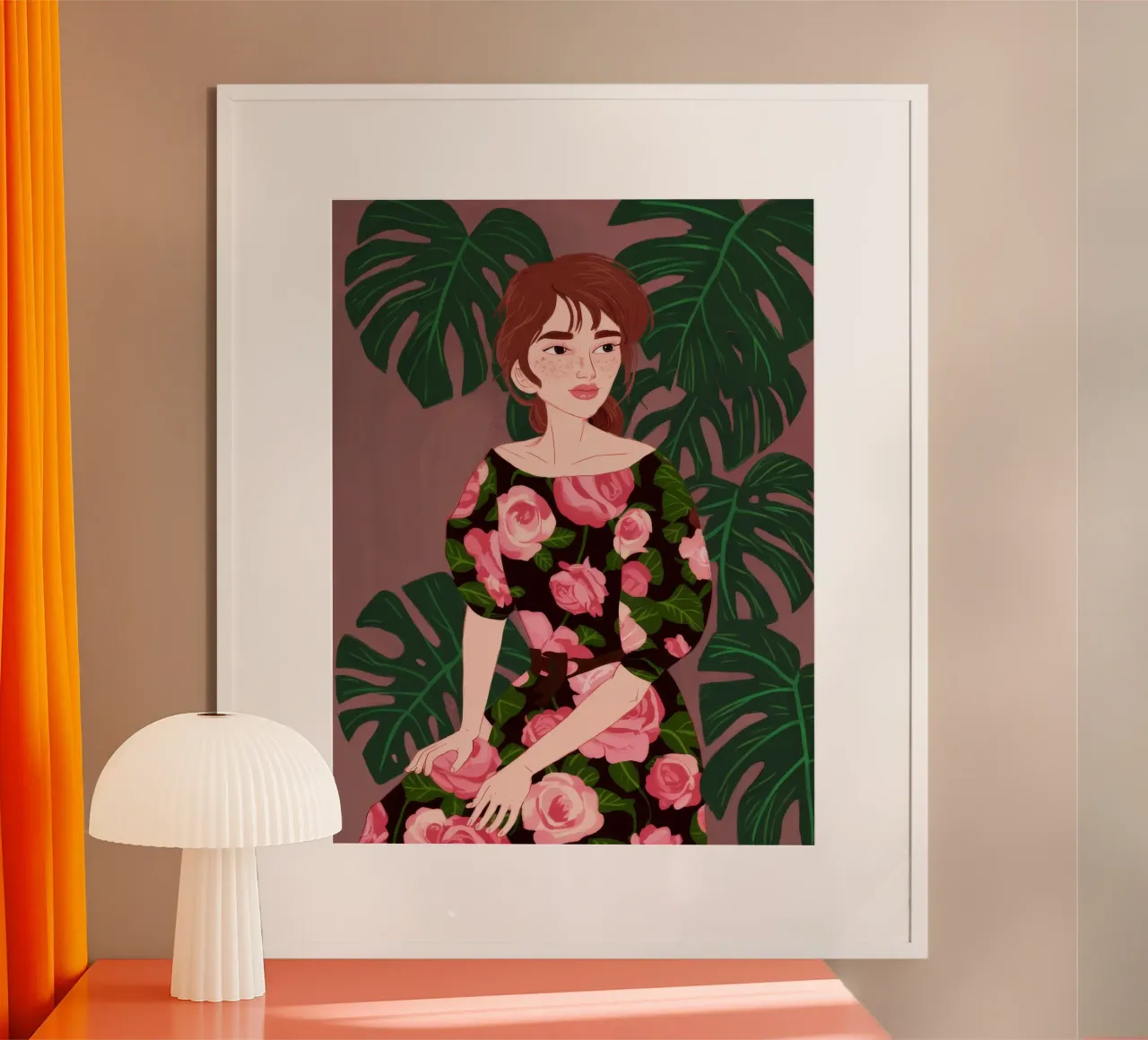 Eleganza della rosa tropicale poster da Aether Brush
