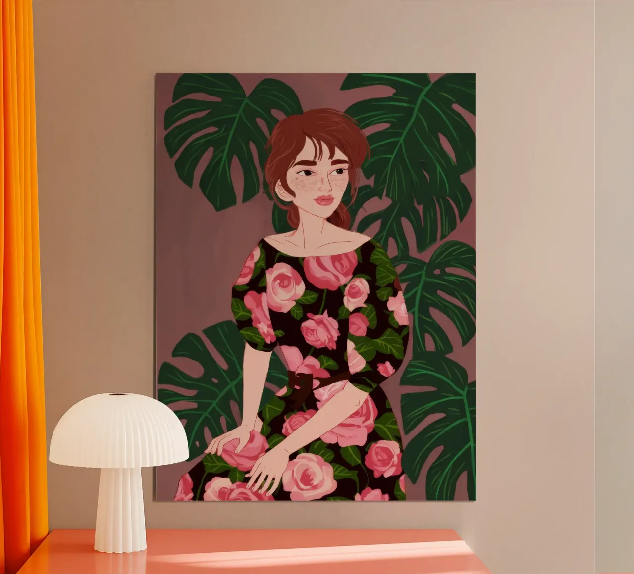 Eleganza della rosa tropicale poster da Aether Brush