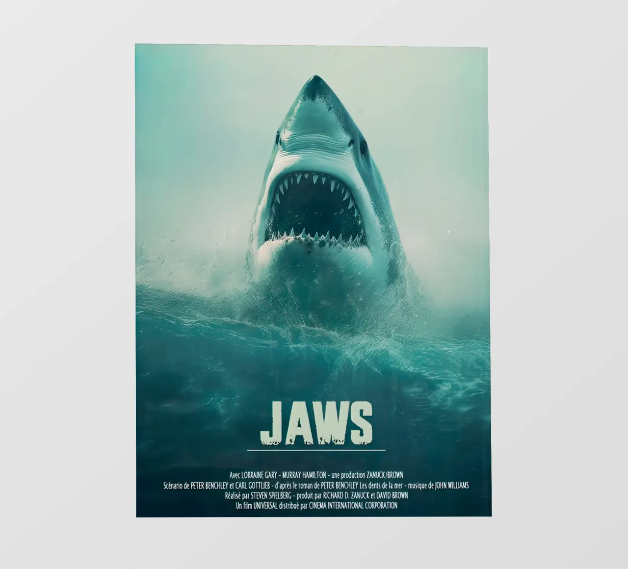 Jaws pellicola backlit da The Movie Wall