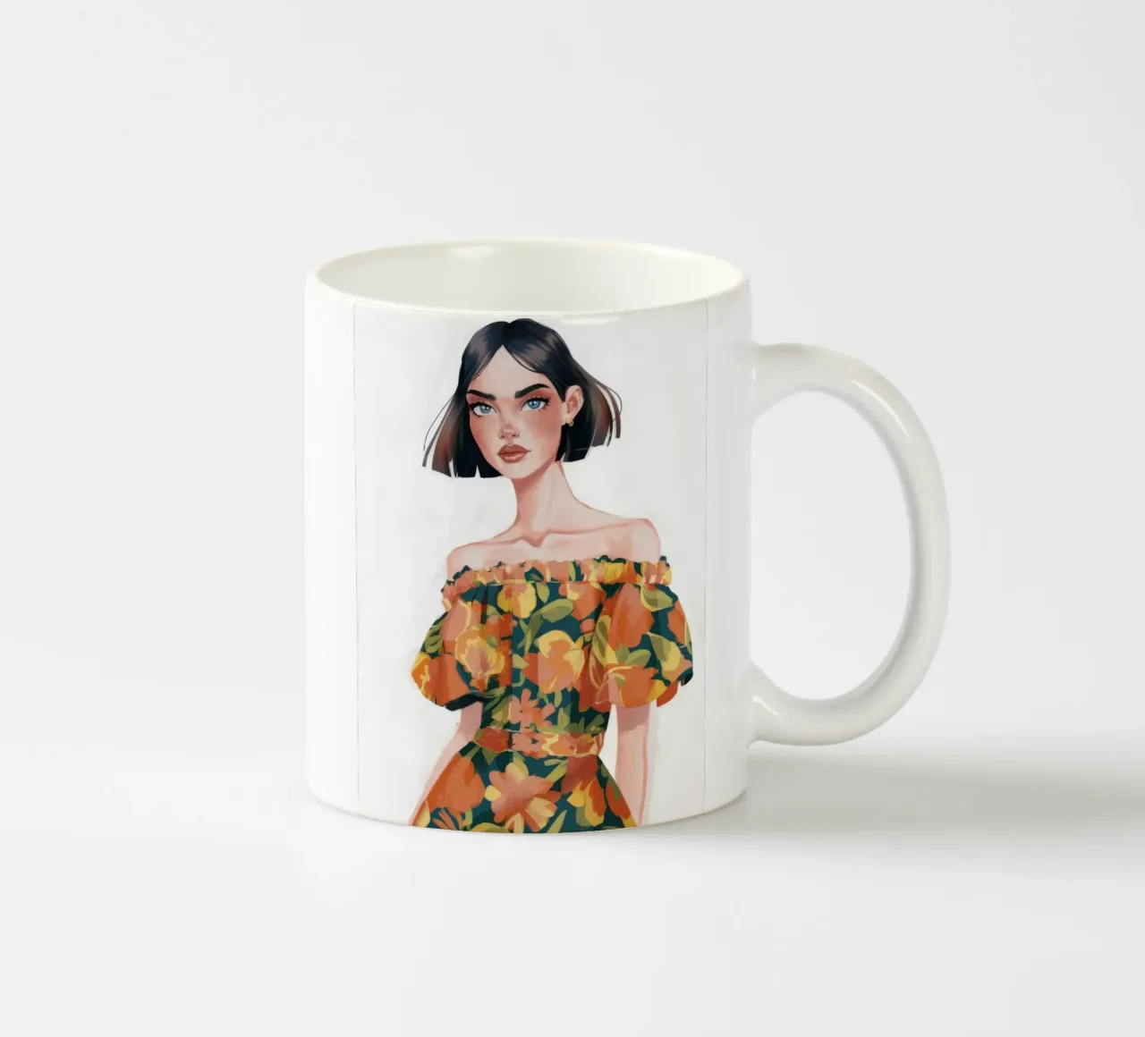 Audace eleganza floreale tazza in ceramica da Aether Brush