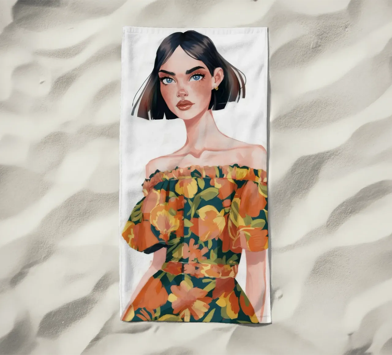 Atrevida elegancia floral toalla de playa de Aether Brush