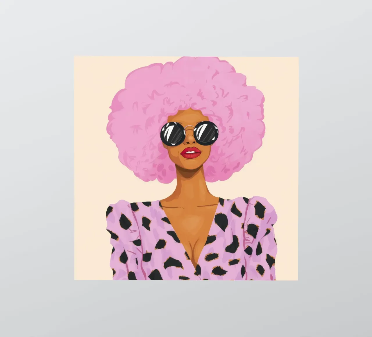 Electric Pink Diva sticker by Aether Brush