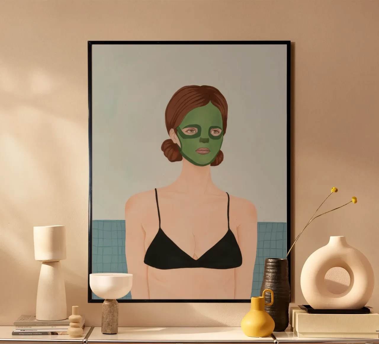 Tranquillo rituale zen poster con telaio in plastica da Aether Brush