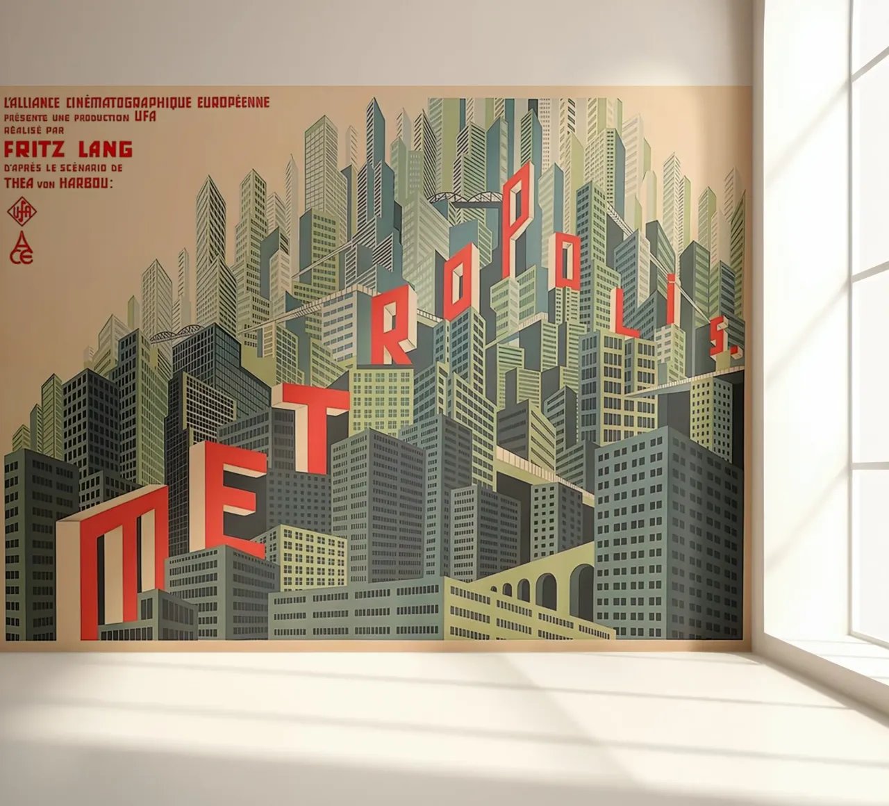 Metropolis fotobehang van Attaboy Dsgn