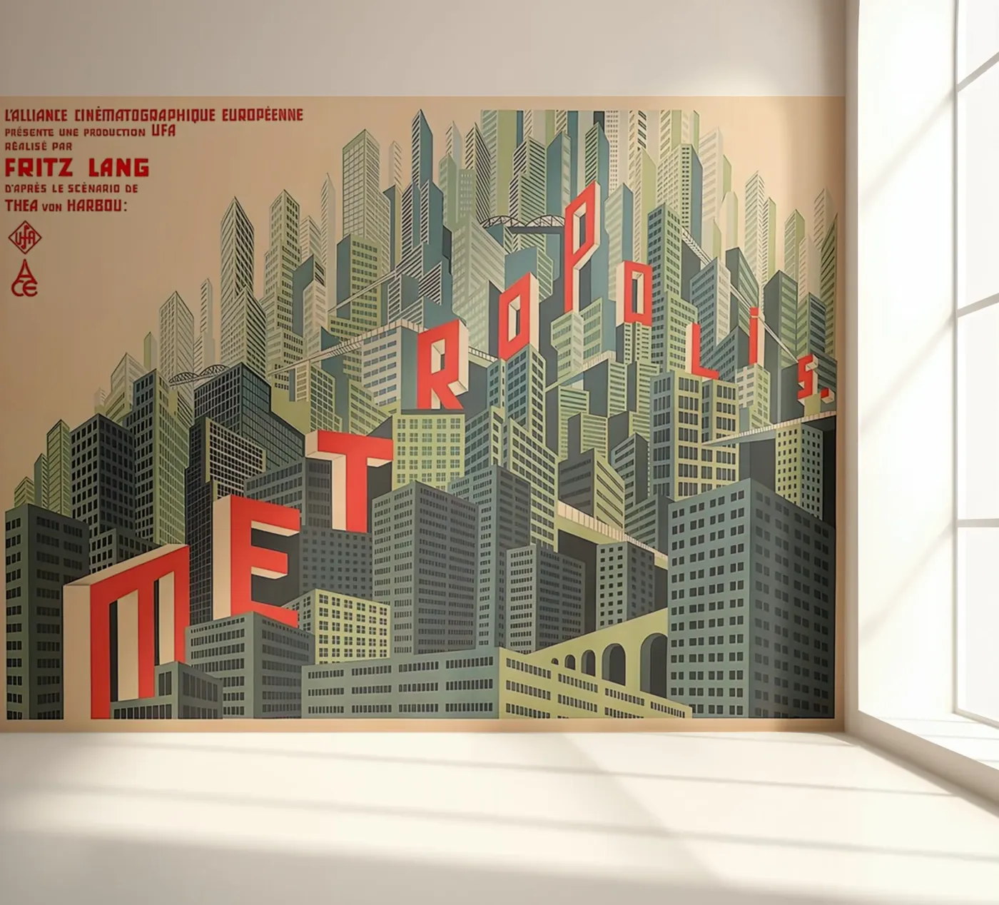 Metropolis fotobehang van Attaboy Dsgn