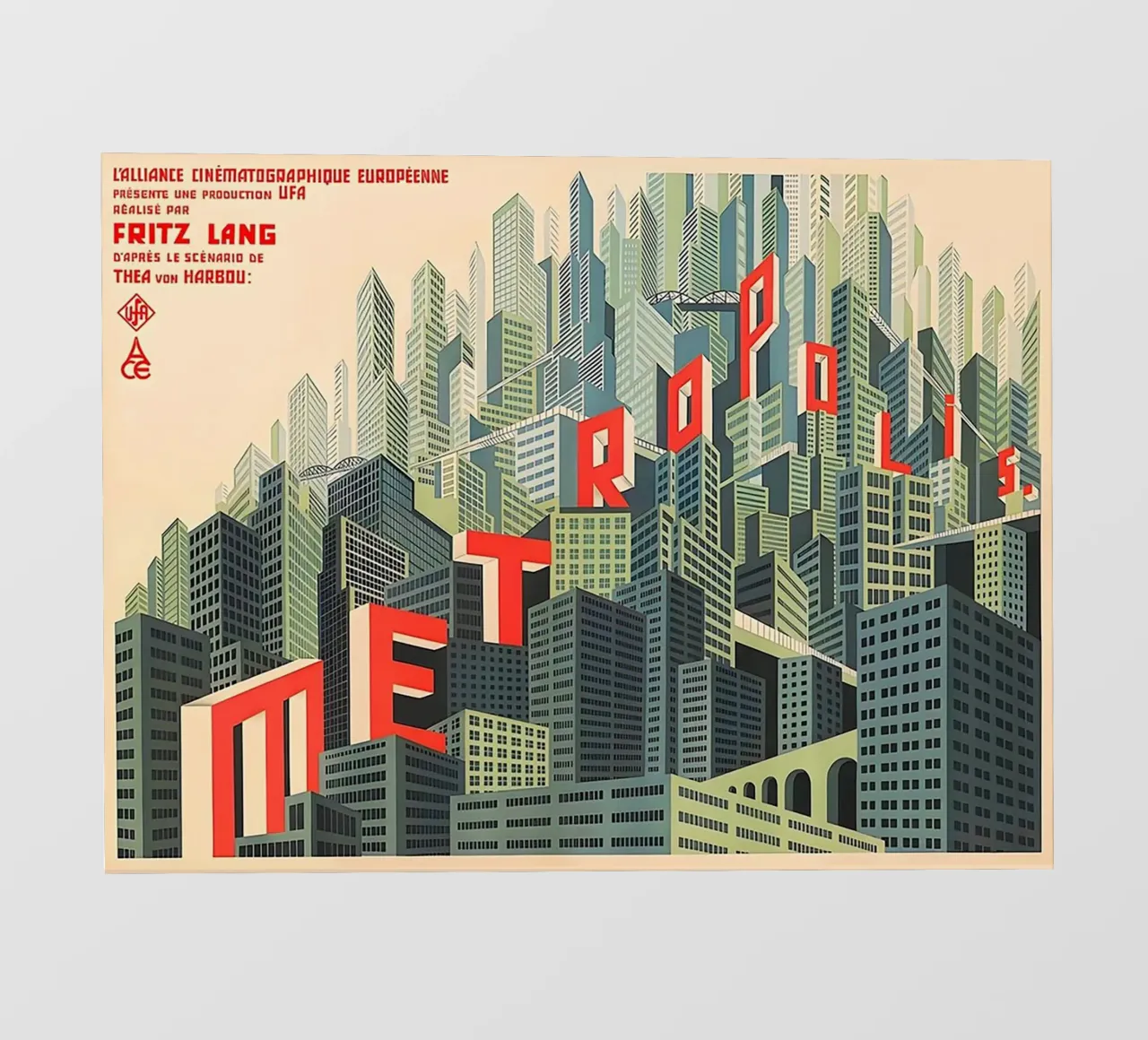 Metropolis fotobehang van Attaboy Dsgn