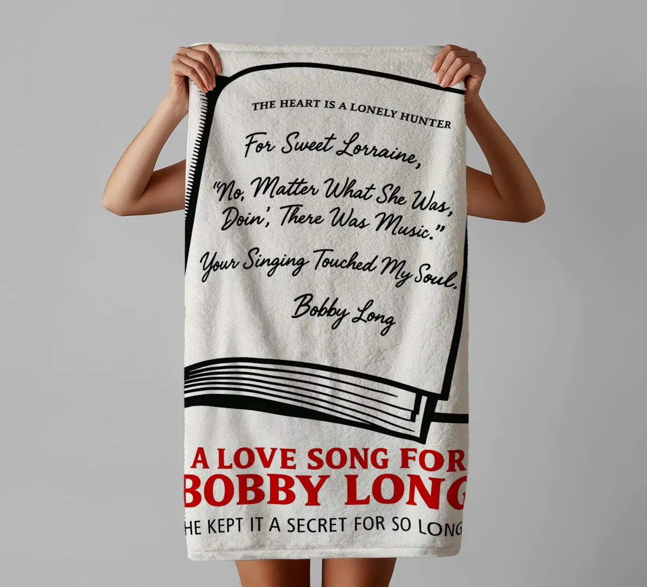A Love Song For Bobby Long asciugamano da bagno da MoviesArt