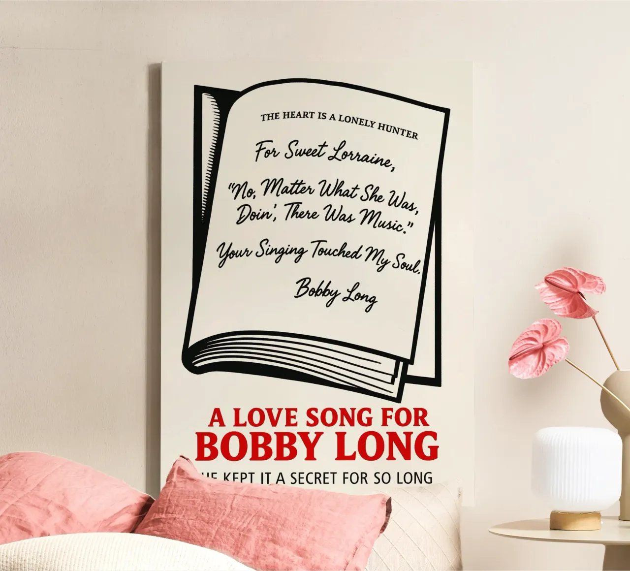 A Love Song For Bobby Long Leinwand von MoviesArt