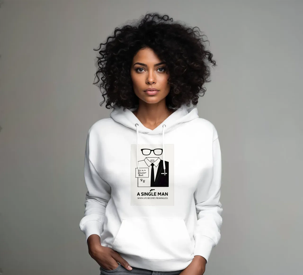 A Single Man Print Hoodie von MoviesArt