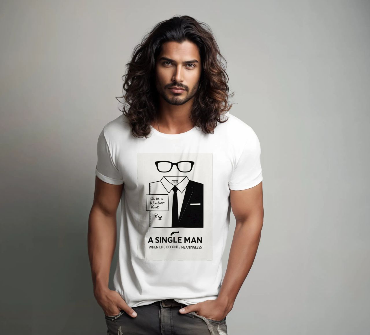 A Single Man Print t-shirt by MoviesArt