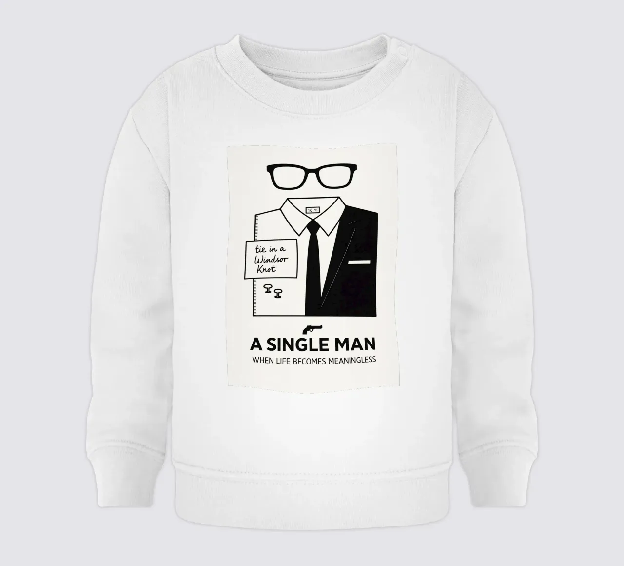 A Single Man Print baby sweatshirt by MoviesArt