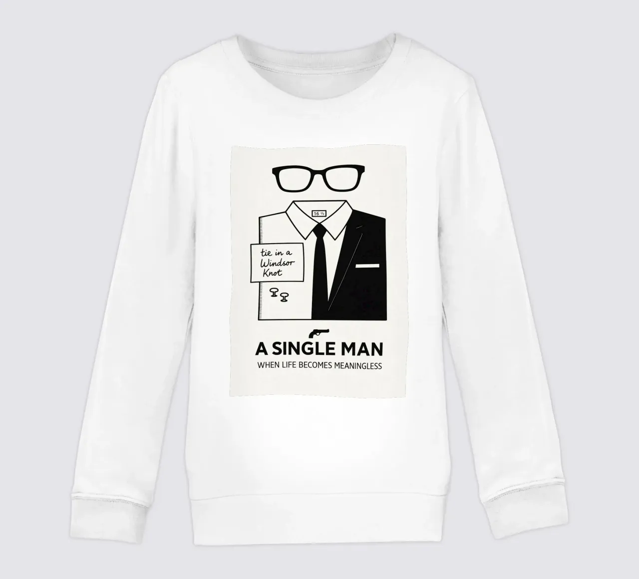 A Single Man Print kids sweatshirt by MoviesArt