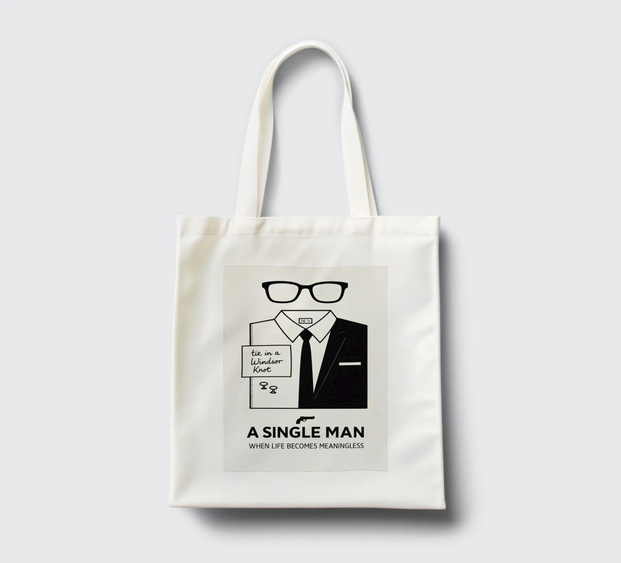A Single Man Print borsa in juta da MoviesArt