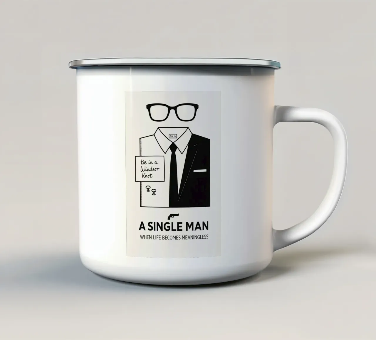 A Single Man Print mug en émail de MoviesArt