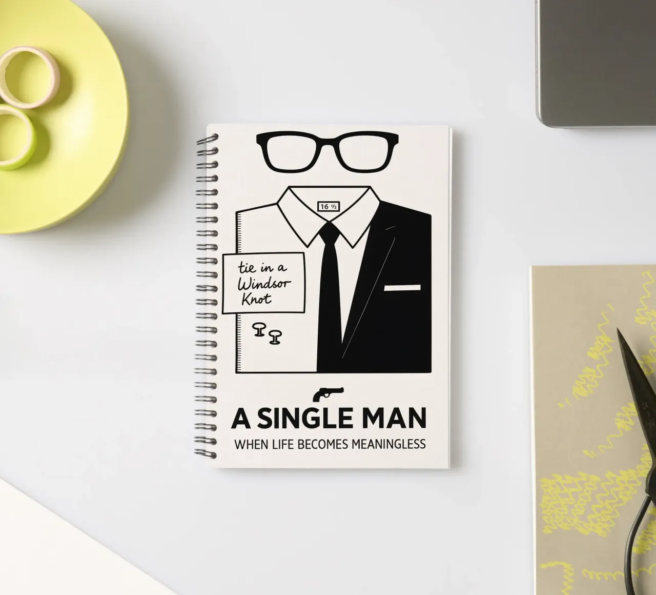 A Single Man Print spiral notebook by MoviesArt