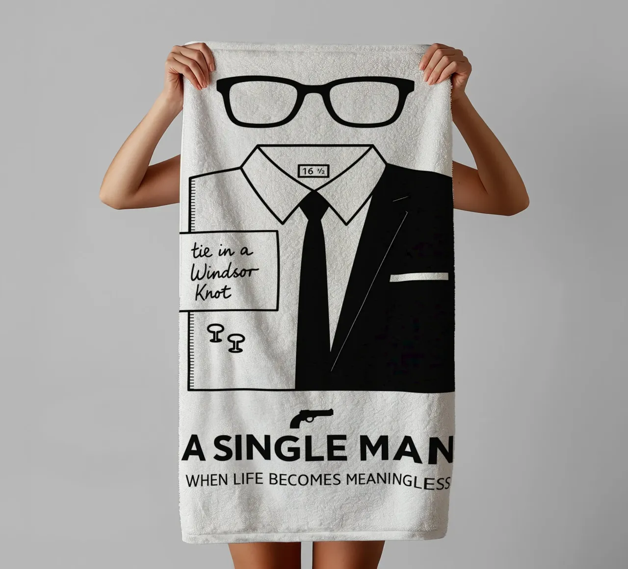 A Single Man Print asciugamano da bagno da MoviesArt