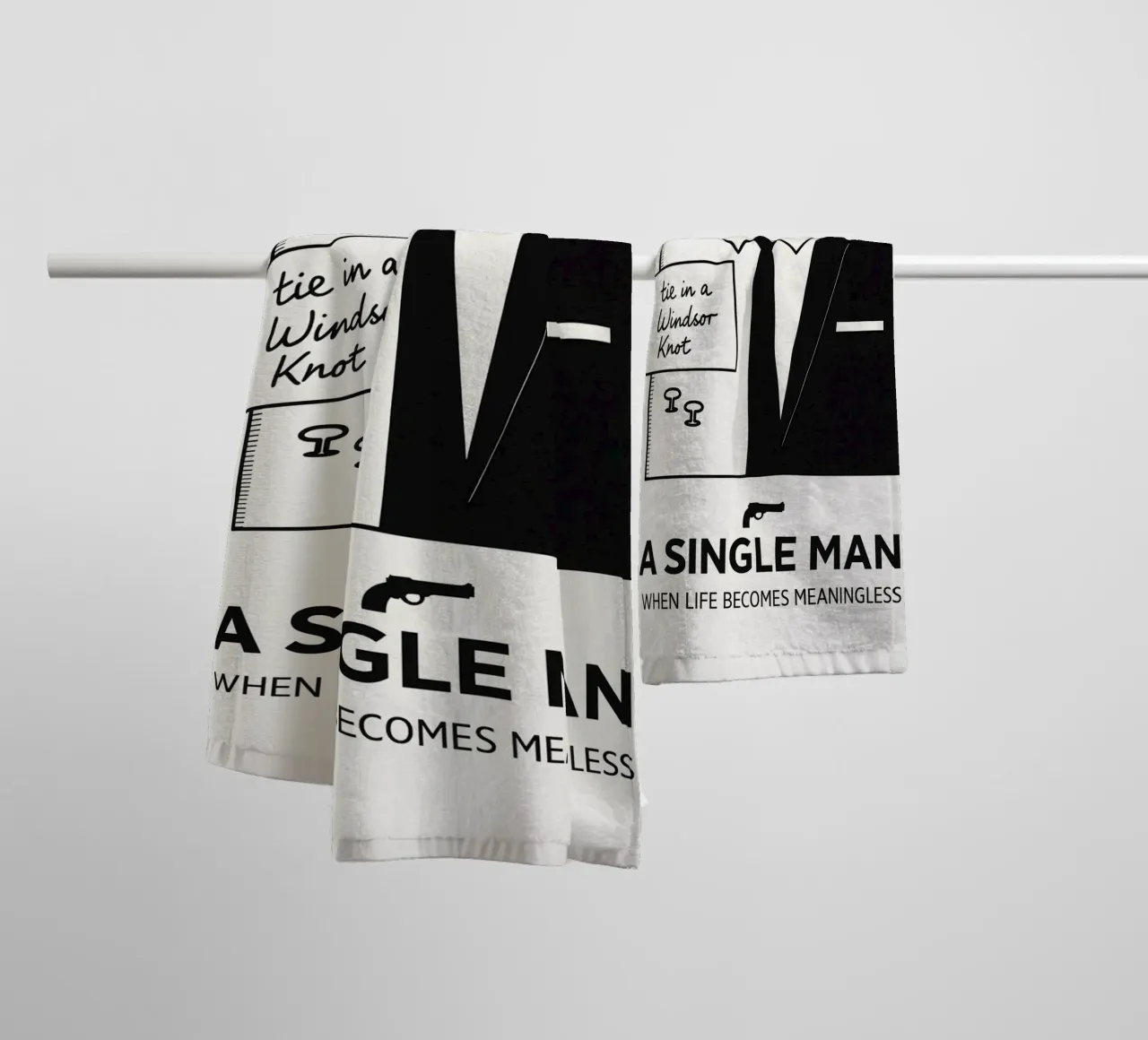 A Single Man Print badhanddoek van MoviesArt