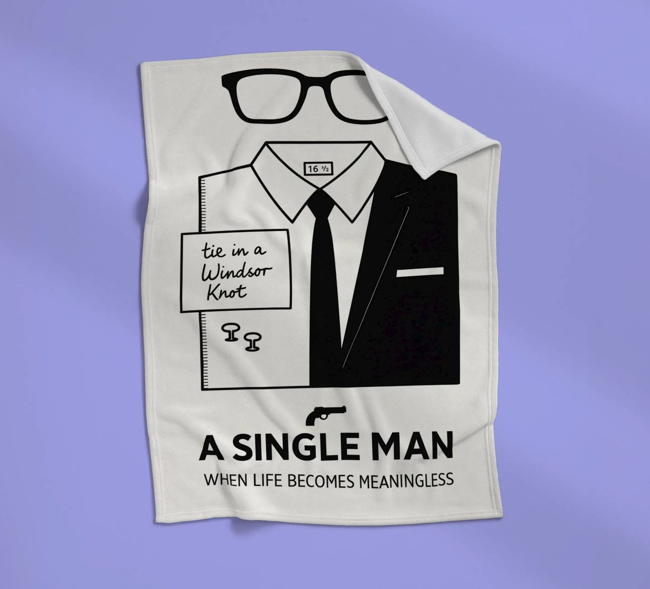 A Single Man Print coperta in pile da MoviesArt