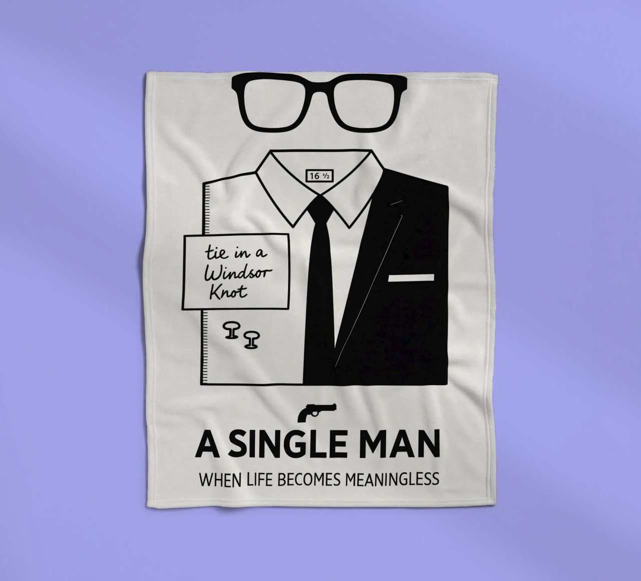 A Single Man Print coperta in pile da MoviesArt