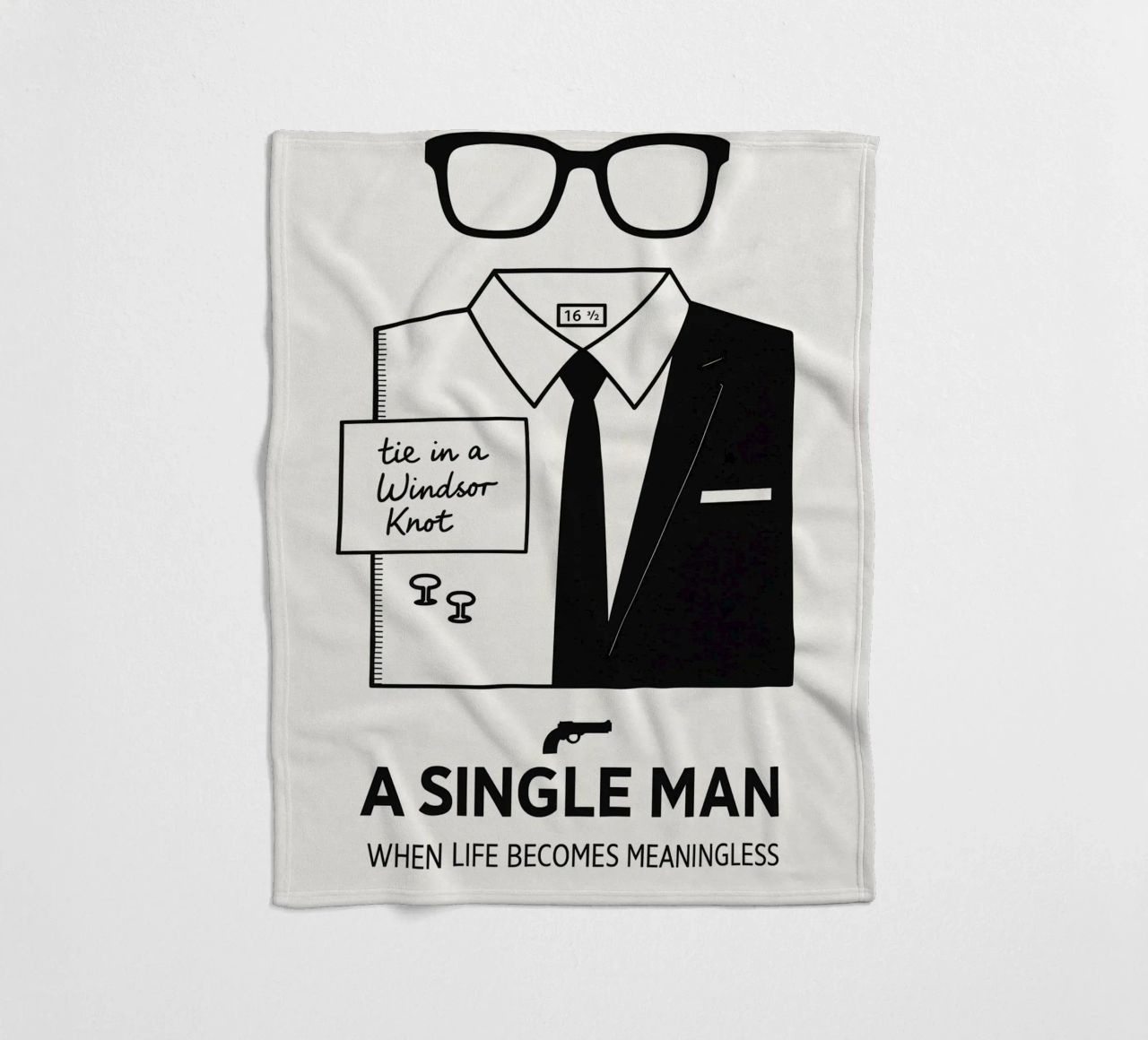 A Single Man Print coperta in pile da MoviesArt
