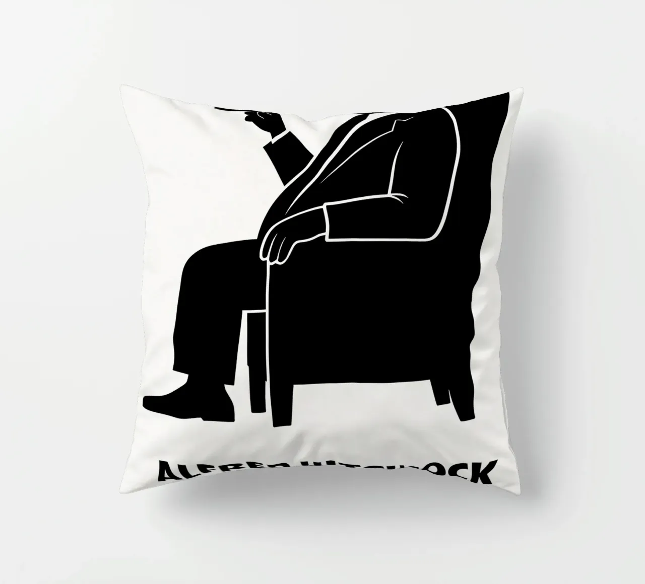 Alfred Hitchcock Print cuscino da MoviesArt