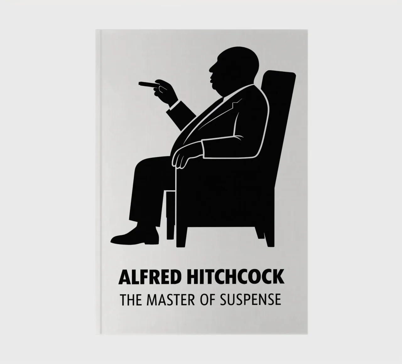 Alfred Hitchcock Print notebook by MoviesArt