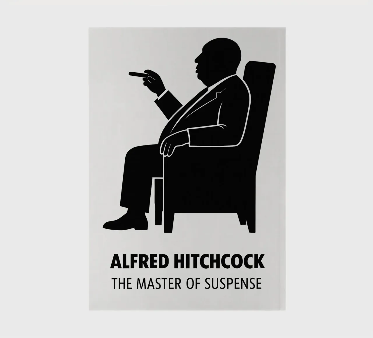 Alfred Hitchcock Print notebook by MoviesArt