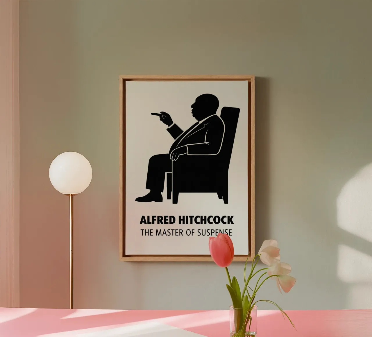 Alfred Hitchcock Print tela da MoviesArt