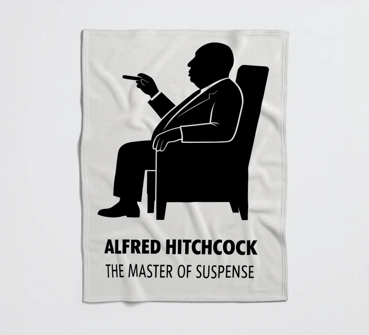 Alfred Hitchcock Print coperta in pile da MoviesArt