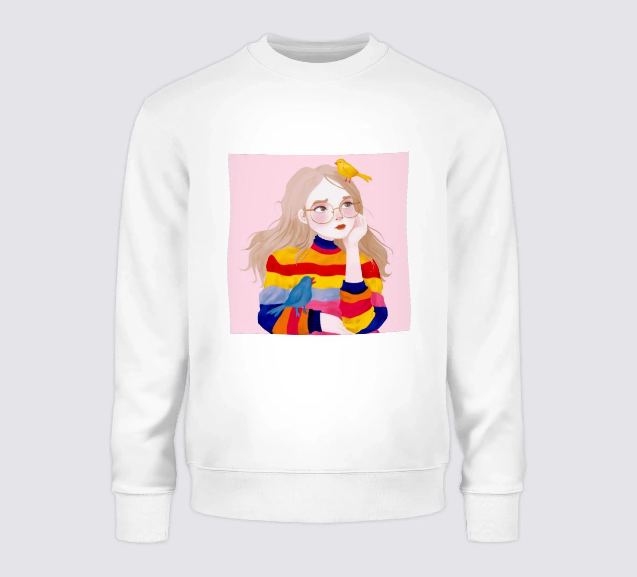 Melodía del canto de los pájaros del arco iris sudadera de Aether Brush
