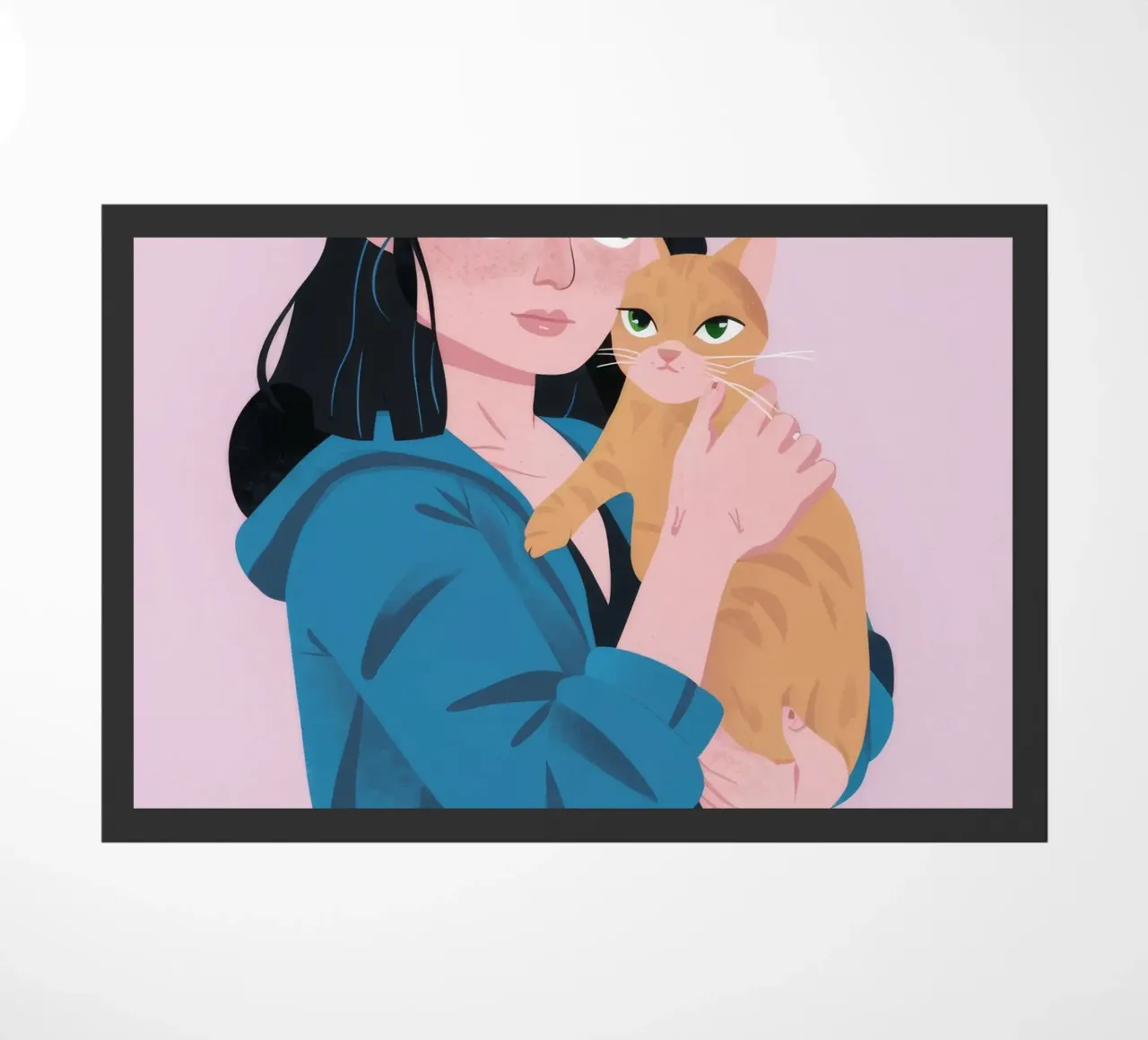 Tenero abbraccio felino zerbino da Aether Brush