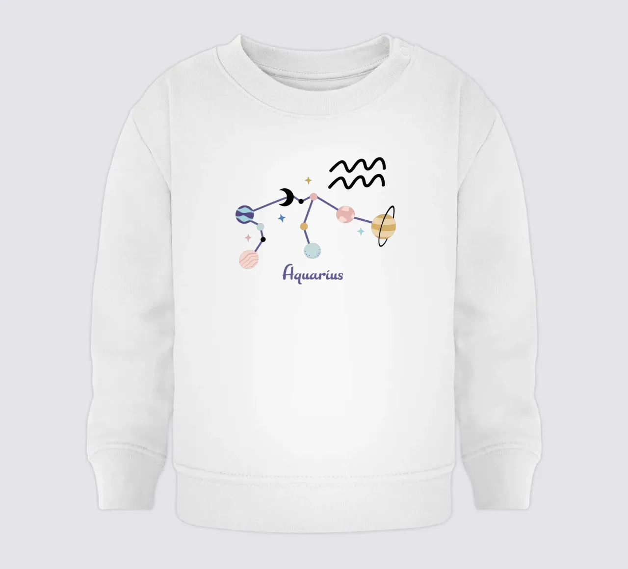 Aquarius (Without Background) felpa neonato da treechild