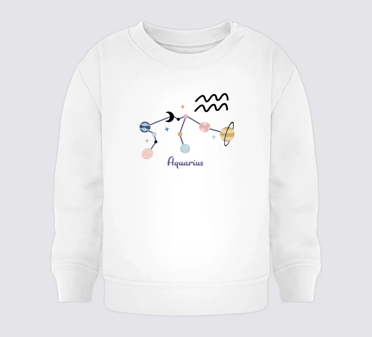 Aquarius (Without Background) felpa neonato da treechild