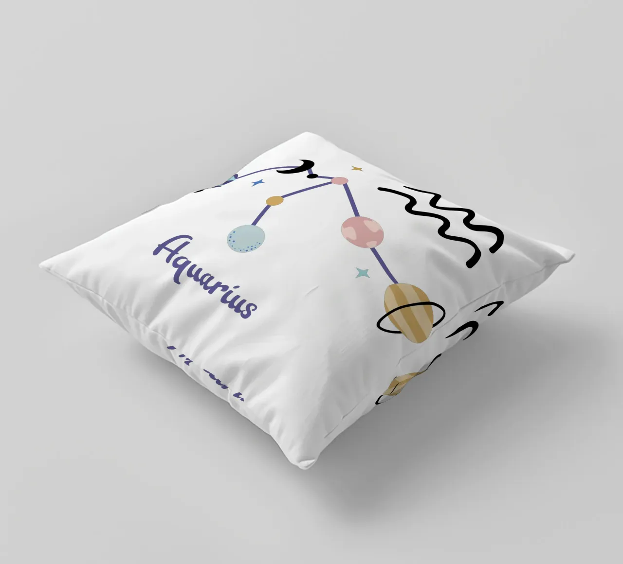 Aquarius (Without Background) cuscino da treechild